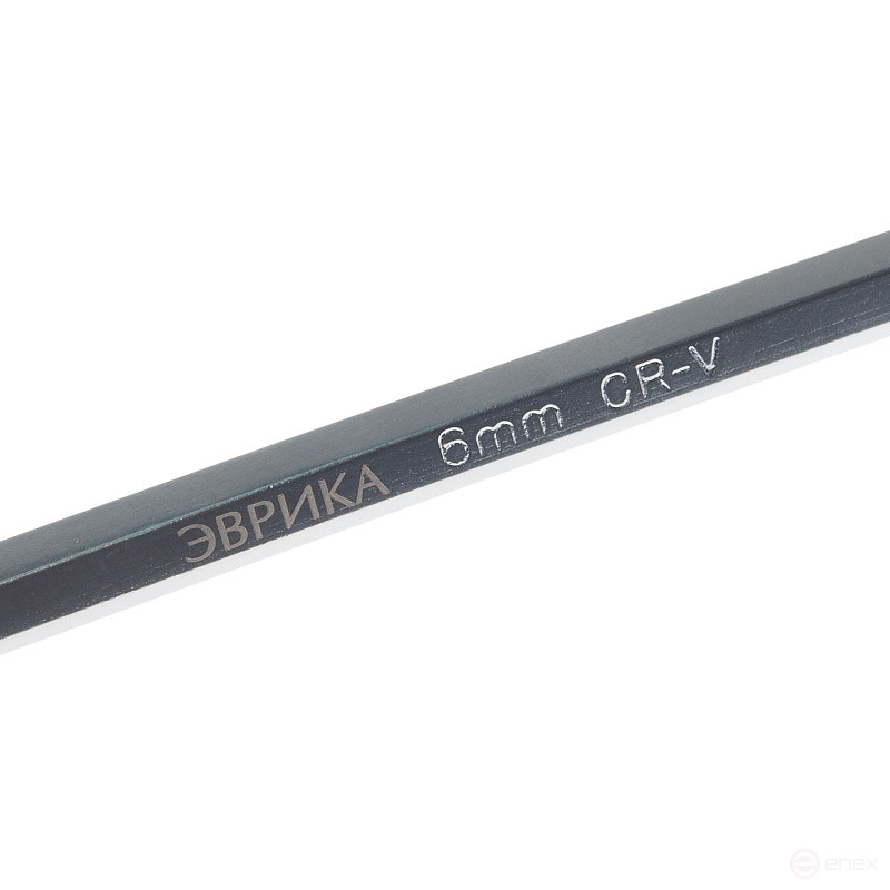 Ключ шестигранный 6мм ER-76506XL: Г-образный экстрадлинный с шаром ЭВРИКА /1/12/60