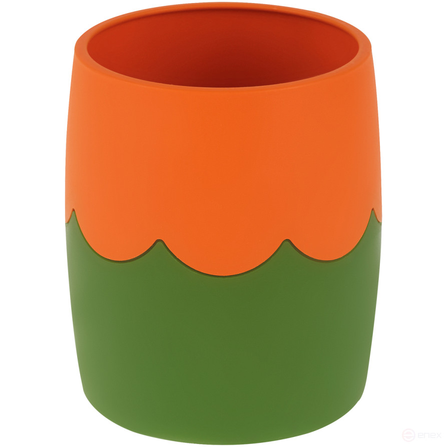 Stand-glass STAMM, plastic, round, two-tone green-orange