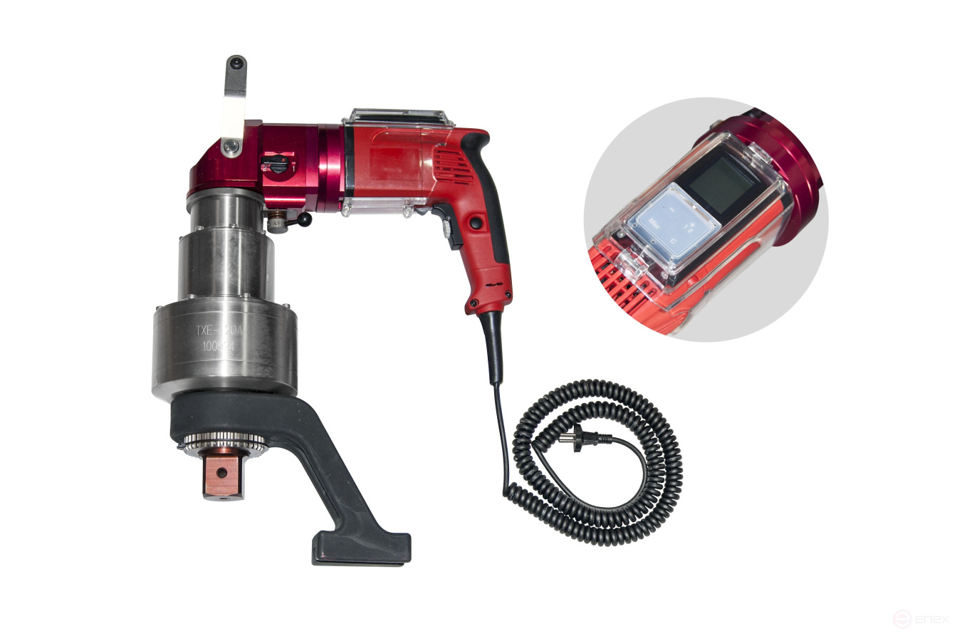 TXE-120A Моментный ключ электрический угловой с контролируемым моментом затяжки 2000-12000 Nm. 220 V. ЖК дисплей. 1-1/2