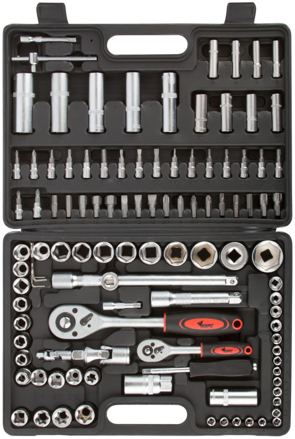 Car Tool Set 108 pcs. CrV 1/2"+1/4"