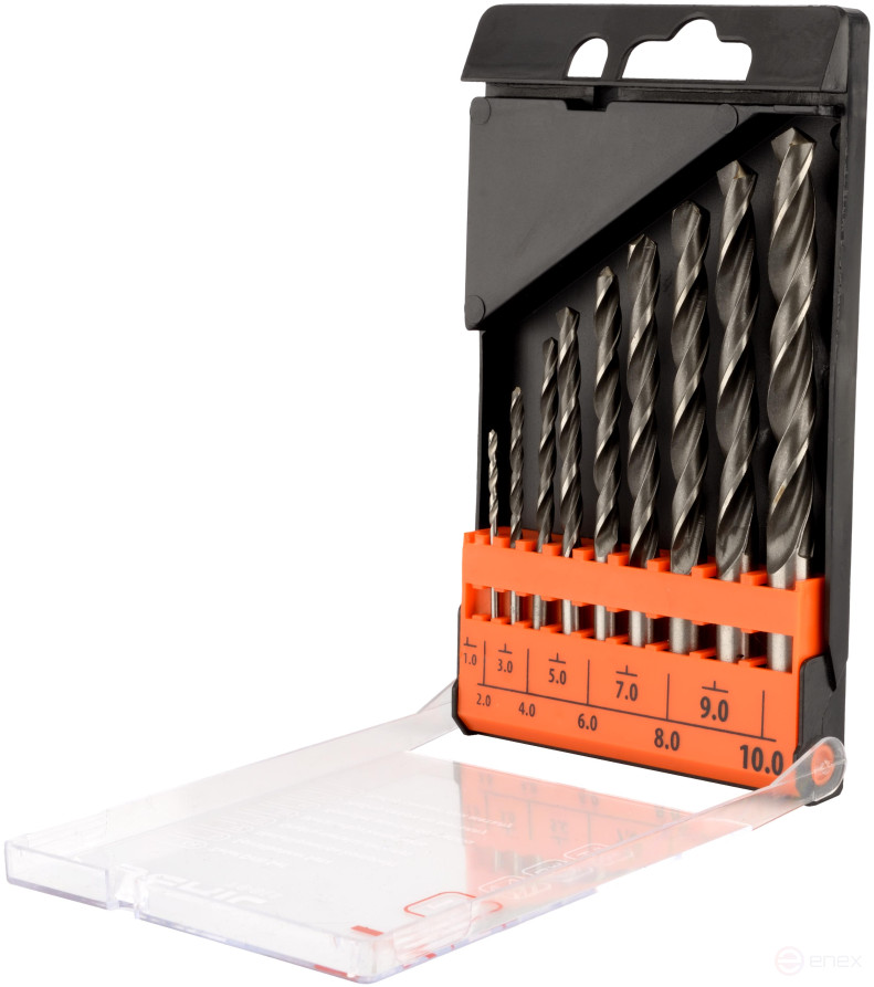 A set of drills for metal 1.0-10mm (10 pcs.pl/case) BERIL