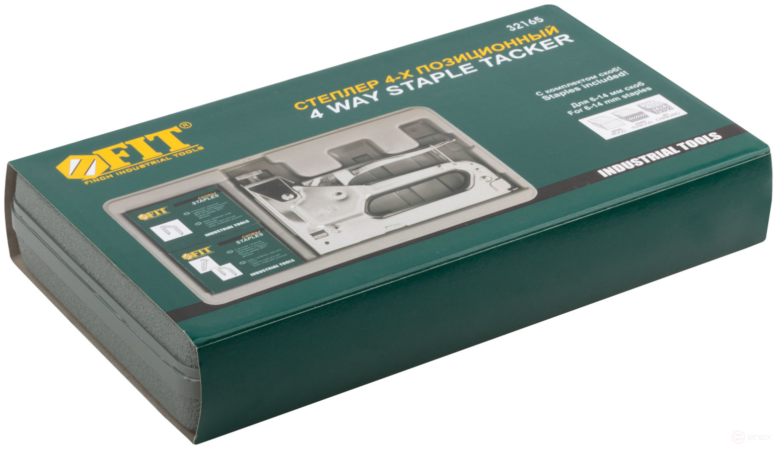 Stapler for wide staples 4-in-1 "type 140" 6-14 mm, with adjustableudara, met.corp., Pro, in a briefcase+staples