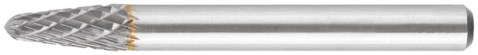 Шарошка карбидная, штифт 6 мм, тип "L", коническая закругленная 6х16х61 мм