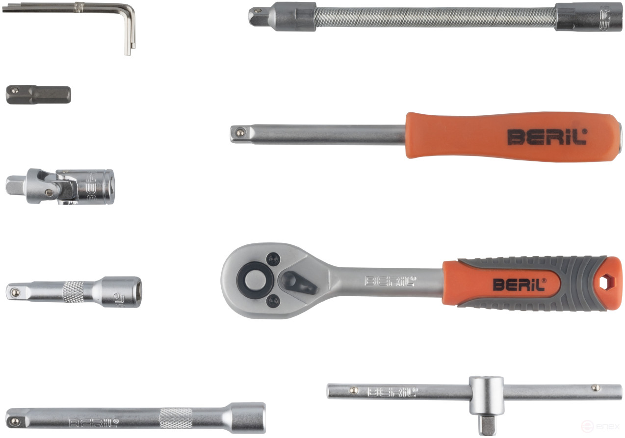 Set of socket heads 46pr. 1/4 DR BERIL