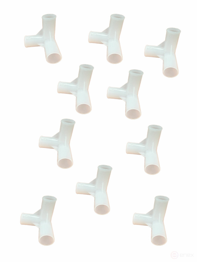 Corners connectors for greenhouses for seedlings 75 and 100 cm high replaceable 10 pcs. Geoplastboard color white