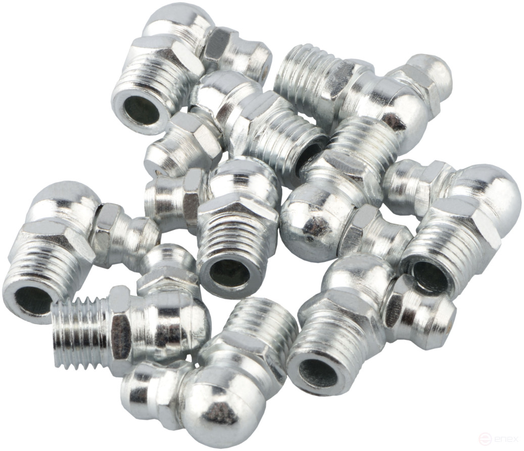 Пресс-маслёнка M8х1 угловая (10 шт)(Н2, 90°) АвтоDело 42168