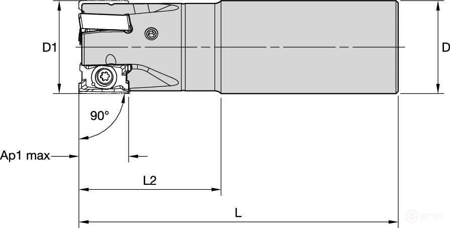 Фреза M4D040Z04A32LN15L200
