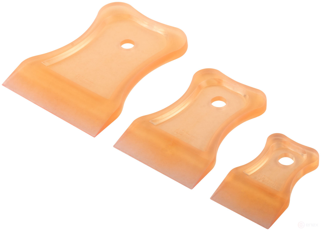 Шпатели, мягкий пластик, 40/60/80 мм, набор 3 шт., цветные