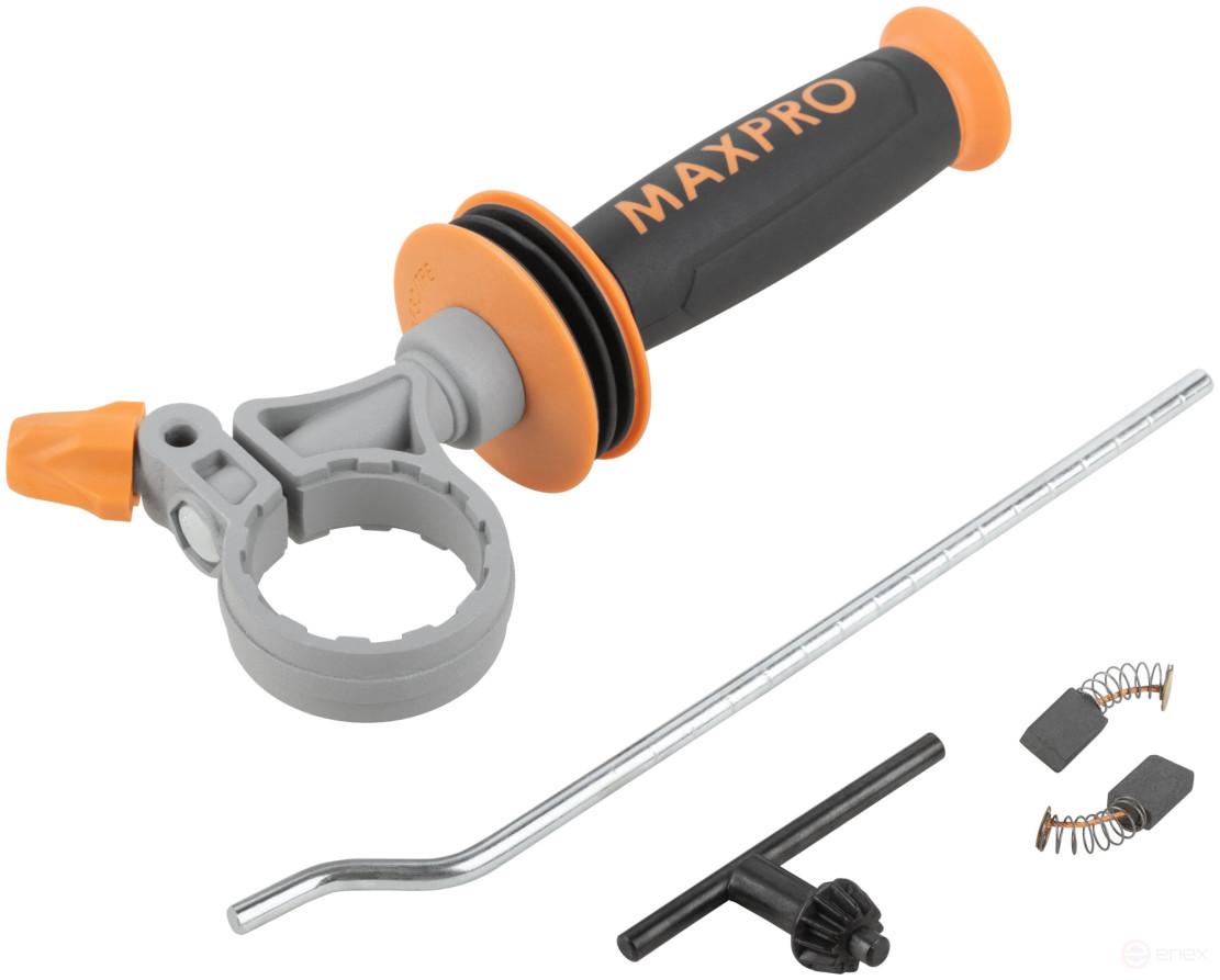 MAX-PRO Дрель ударная 850 Вт; 0-3000 об/мин; ключевой патрон 1,5-13 мм; 2,4 кг; антивибрационная ручка; меалл. корпус редуктора; резиновые вставки; ко