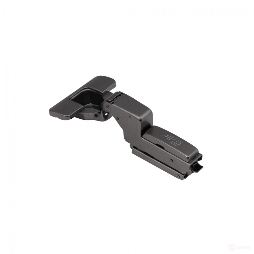 Петля внутренняя с доводчиком 45мм h0 clip-on AKS PLUS 3D узкая черная (саморезы, заглушки)