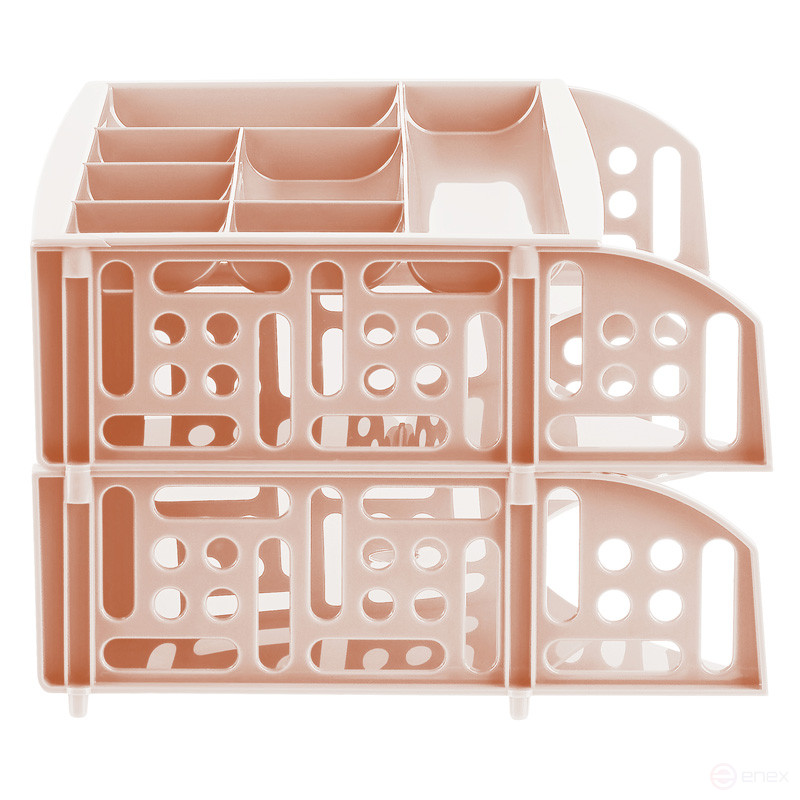 Paper tray horizontal STAMP "Field", set of 2 pcs. + organizer, pink Paris