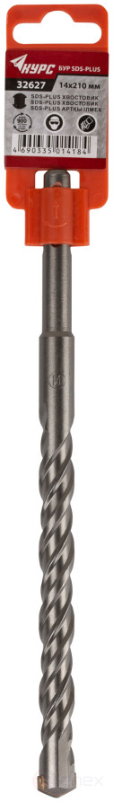 Бур по бетону SDS PLUS с двойной резьбой 14х210 мм