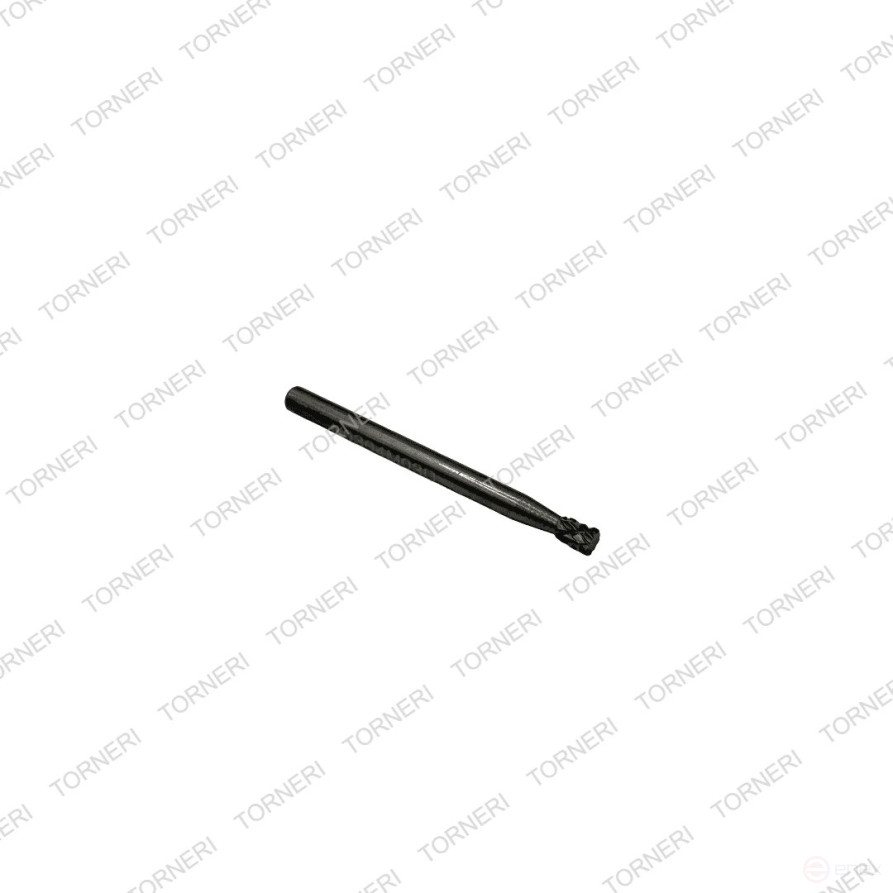 Carbide borehole type N030403 (reverse cone), 3.0 mm, shank 3 mm, double notch TORNERI T018446