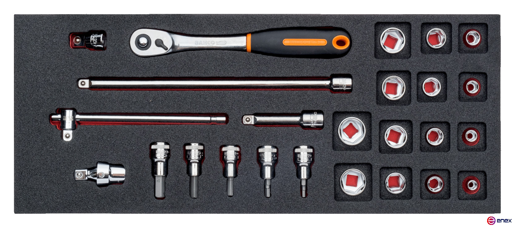 A set of end heads of modular design FF1E2102