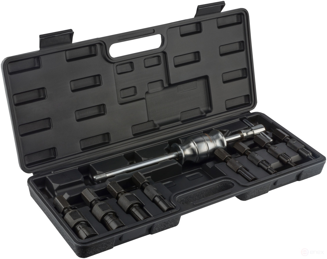 Набор съемников подшипников цангового типа с обратным молотком 9 пр. (8-32 мм) АвтоDело 44609