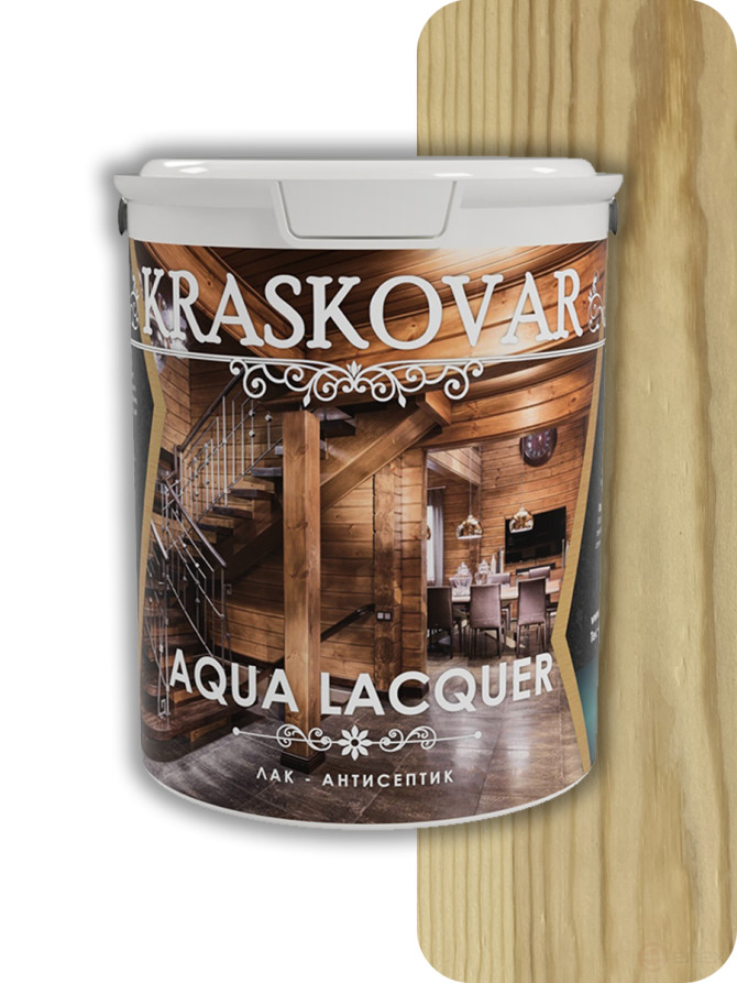Kraskovar Aqua Varnish antiseptic for wood and stone Colorless 2 l.