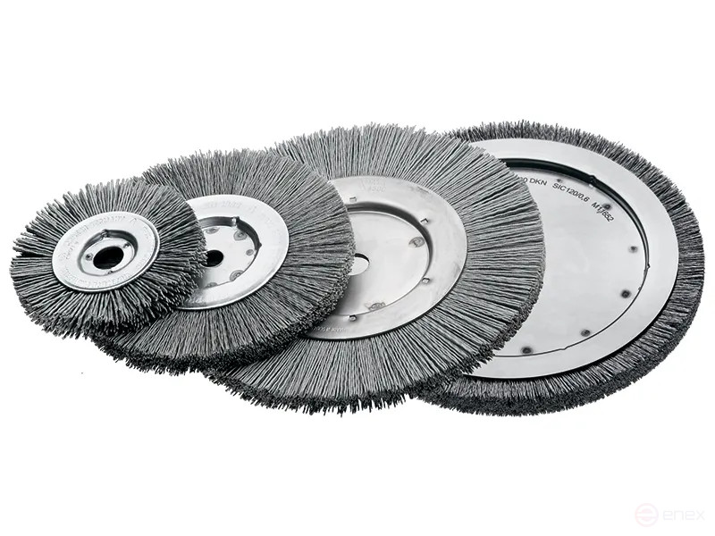 Cylindrical corrugated brush, D178 mm, width 16 mm, nylon abrasive SIC K 180/1,00 mm