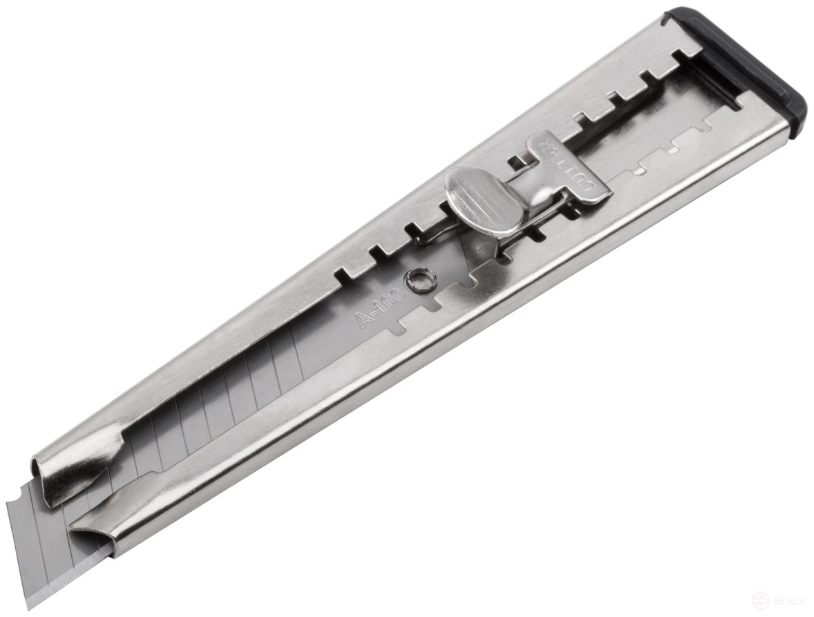 Technical knife "Techno" 18 mm, metal.body, metal.The retainer