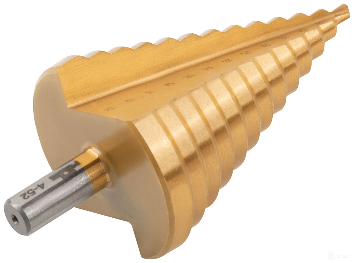 HSS step drill for metal, 13 steps, 4-52 mm