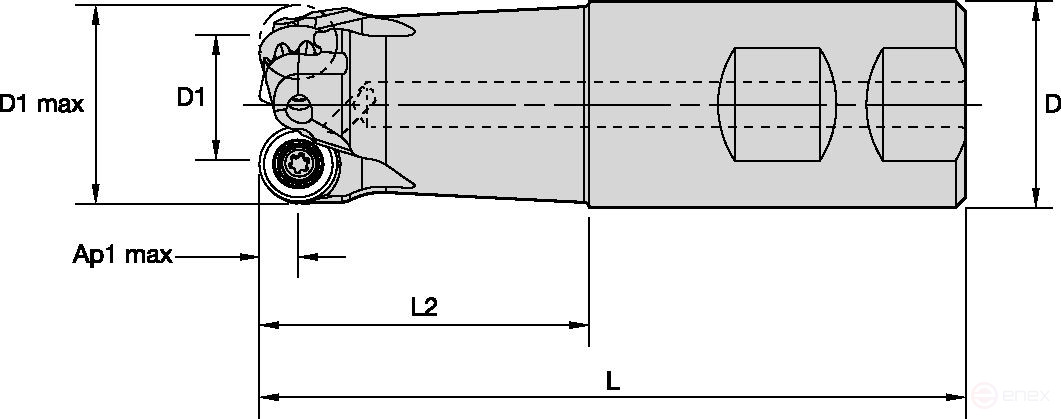 Фреза 32A03R040B32RP12