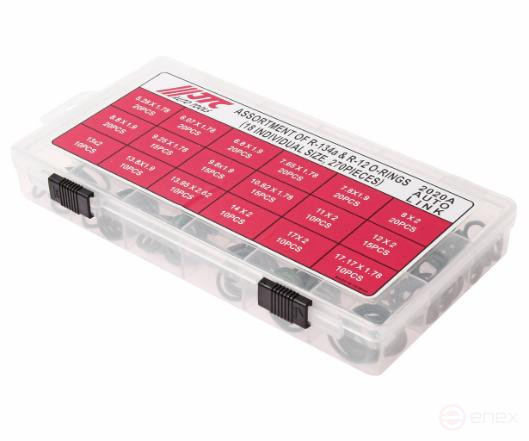 Set of sealing rings for air conditioning systems with R-12/R-134 270pcs with refrigerants box JTC