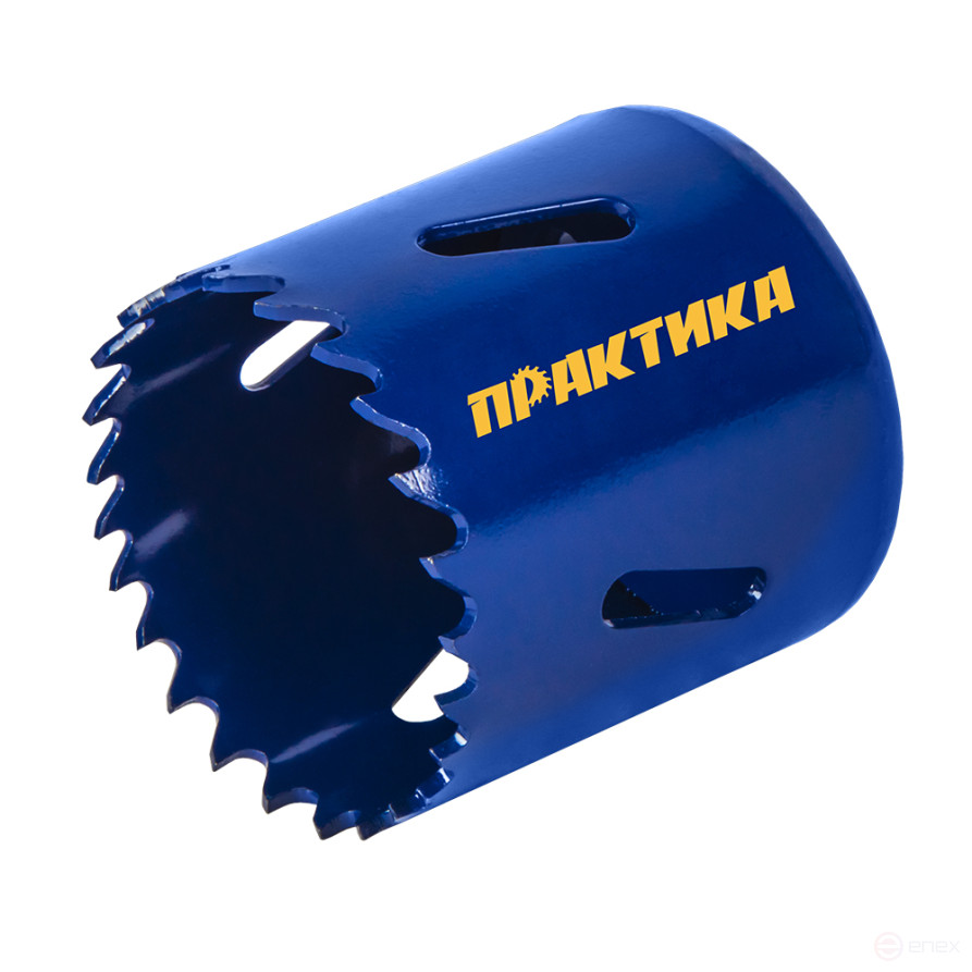 Коронка биметаллическая ПРАКТИКА 44 мм (1шт), клипса (035-981)
