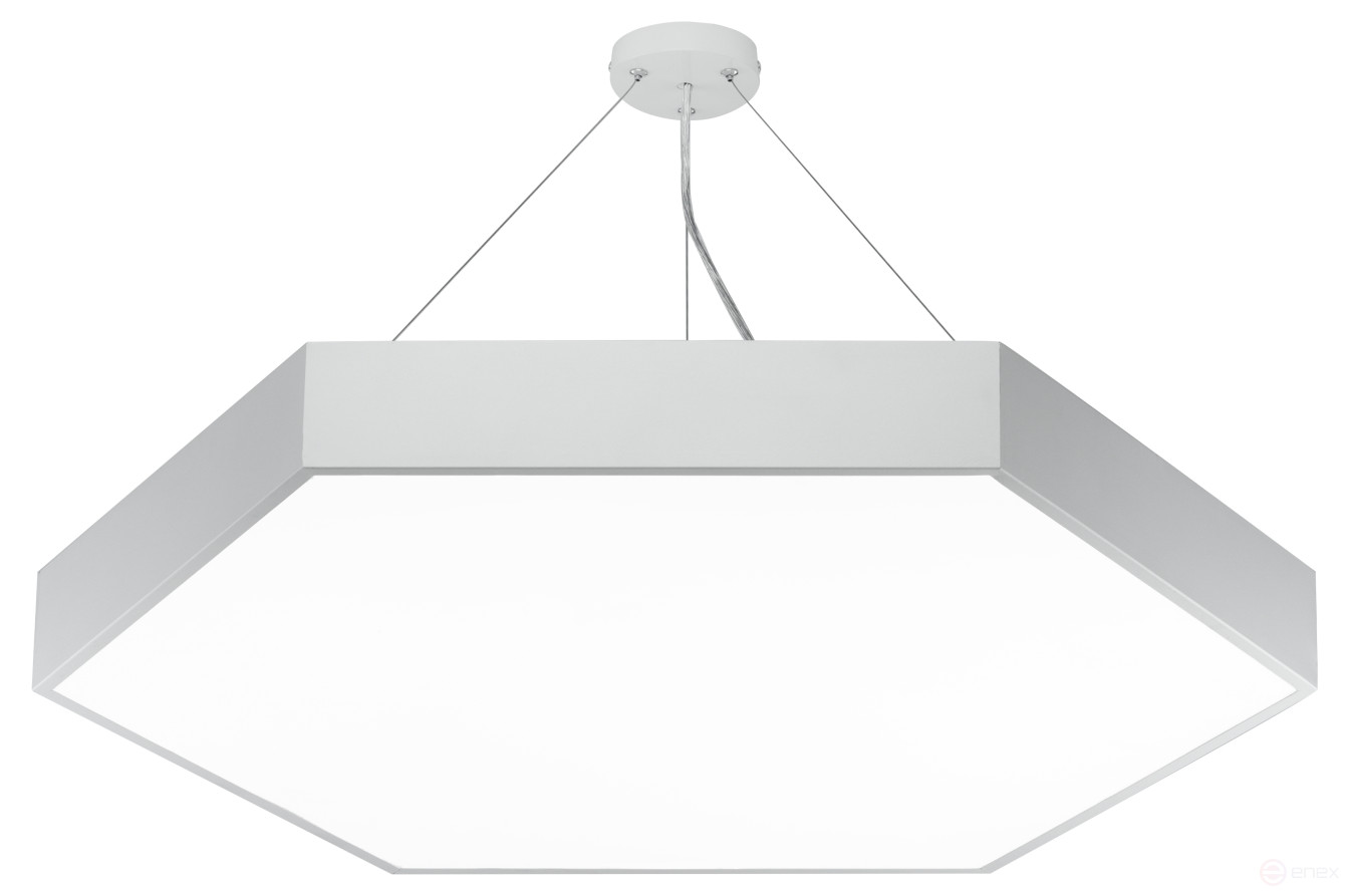 Светильник LED ЭРА Geometria SPO-122-W-40K-066 Hexagon 66Вт 4000К 5300Лм 800*800*80 белый подвесной драйвер внутри