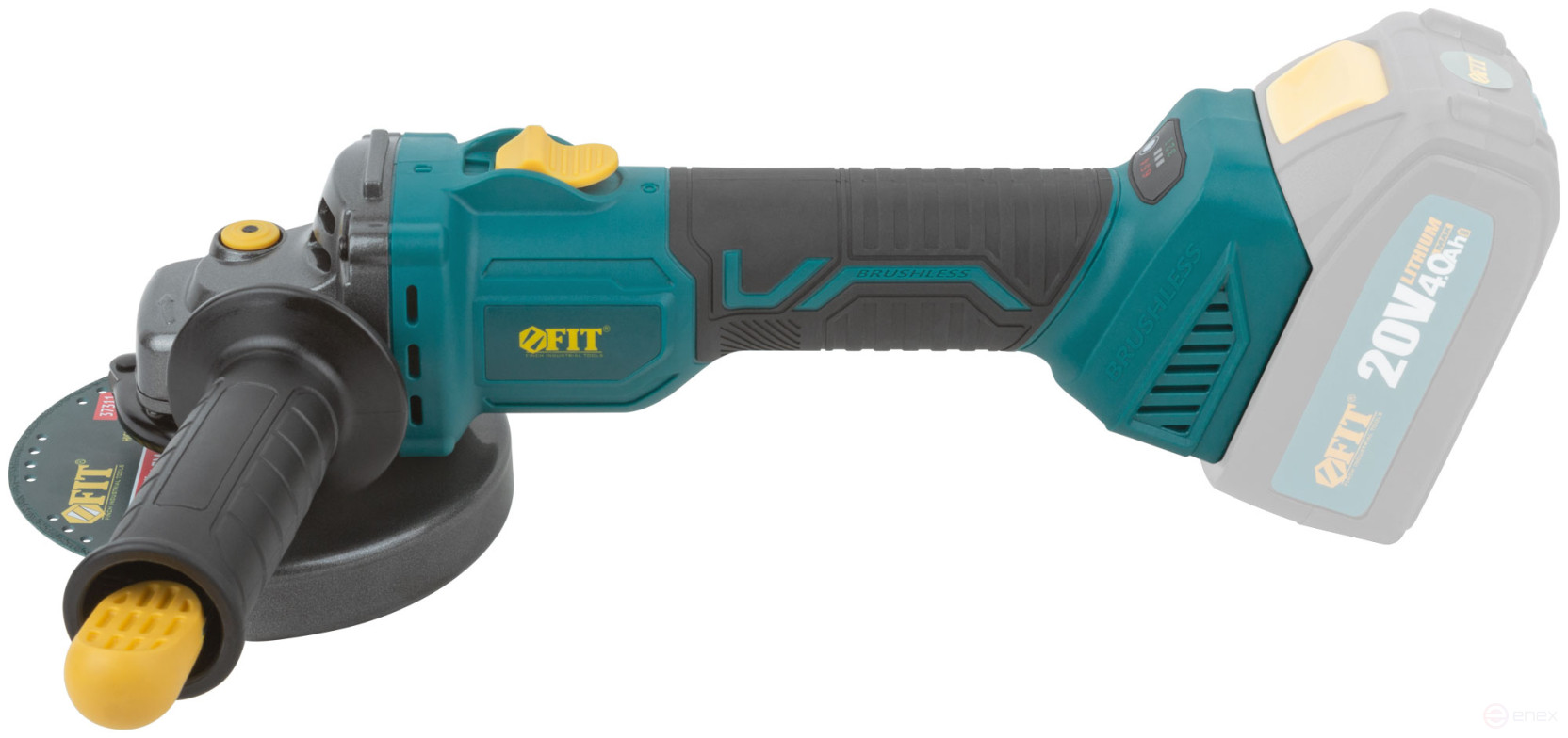 Angle grinder acc. 20 V; 3000-8500 rpm; ClC 125 mm; 1.6 kg; adjustableRPM; brushless, without battery; box.