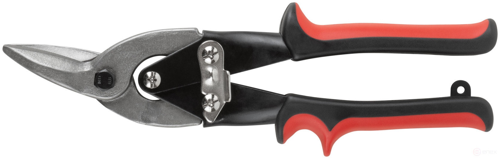 Ножницы по металлу "Оптима", усиленные, прорезиненные ручки, левые 250 мм