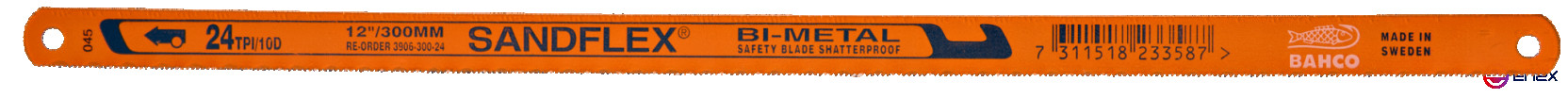 Биметаллическое полотно для ручной ножовки Sandflex 18-28 TPI, 300 мм - 5 шт