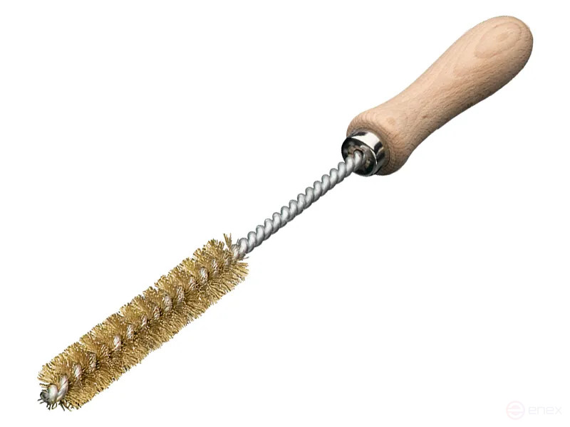 IBM brush brush with handle, 300*100 mm, diameter 20 mm, brass corrugated wire MES 0.20 mm