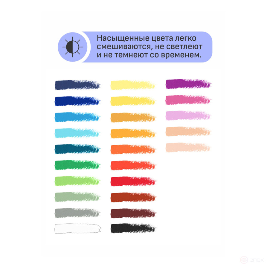 Pastel oil Scale "Studio", 25 colors, cardboard. packaging