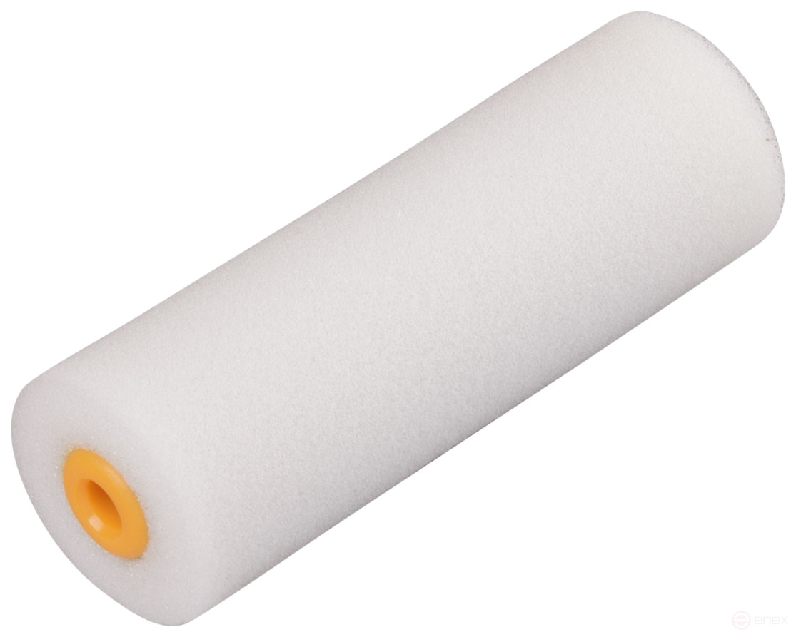 Валик, ядро 35 мм, пенополиэстер, мелкопористый, под 6 мм ручку, желт., 100 мм