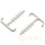 Дюбель хомут ЭРА NO-225-225 Т-образный 6-12мм белый (10 штук)