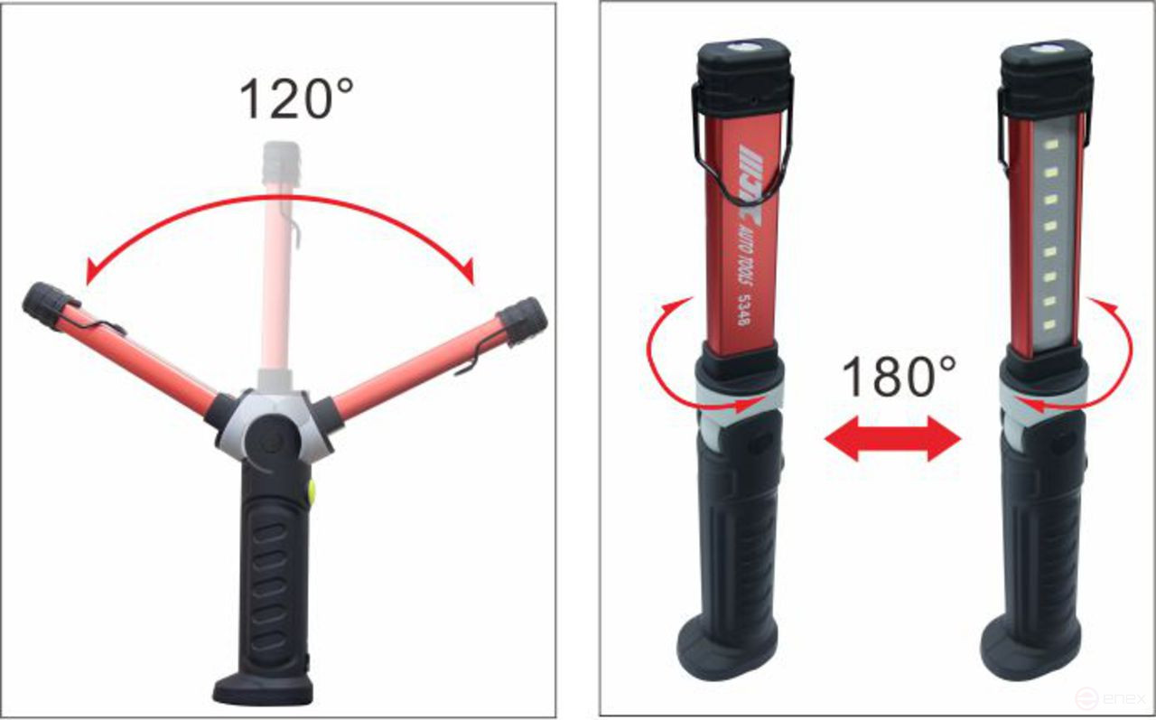 Лампа переносная аккумуляторная светодиодная поворотная на магните JTC