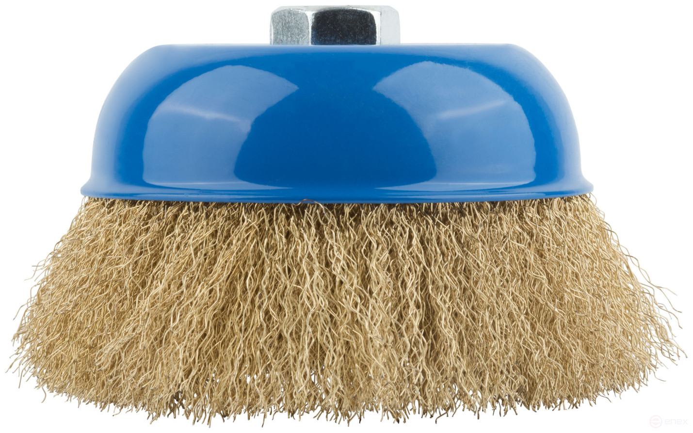 Korschetka, type "cup", nut M14, steel latuned wavy wire 125 mm