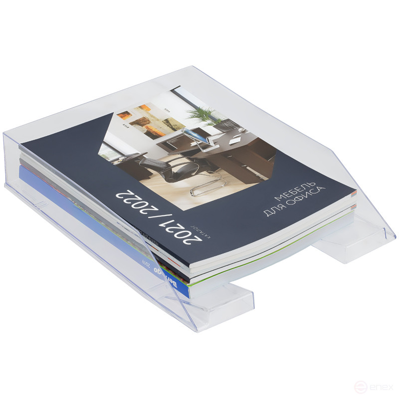 Paper tray horizontal STAMP "Cascade", transparent