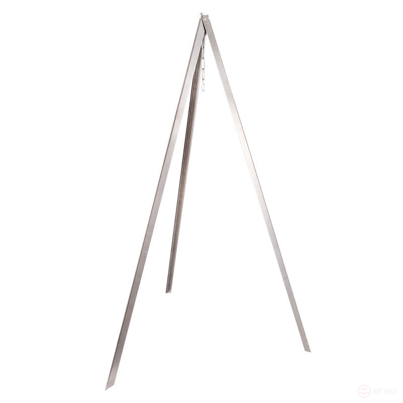 A 50 cm square campfire tripod in a case