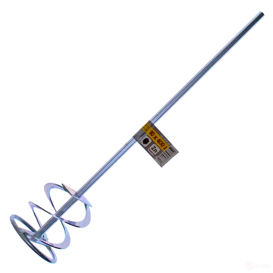 Насадка для перемешивания красок и штукатурных смесей, HEX 8, 80х400 мм, ЧЕГЛОК (40)