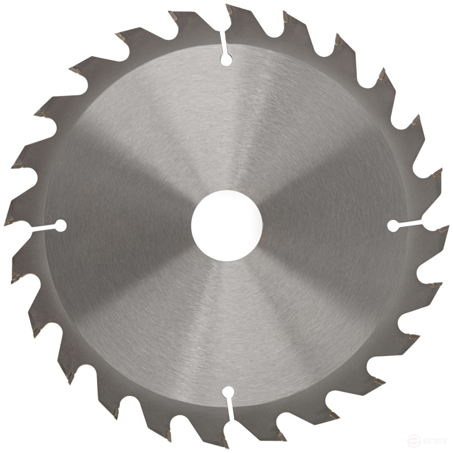 Circular saw blade for wood 190 x 30 x 24T + 2 rings: 30/20 and 20/16 mm