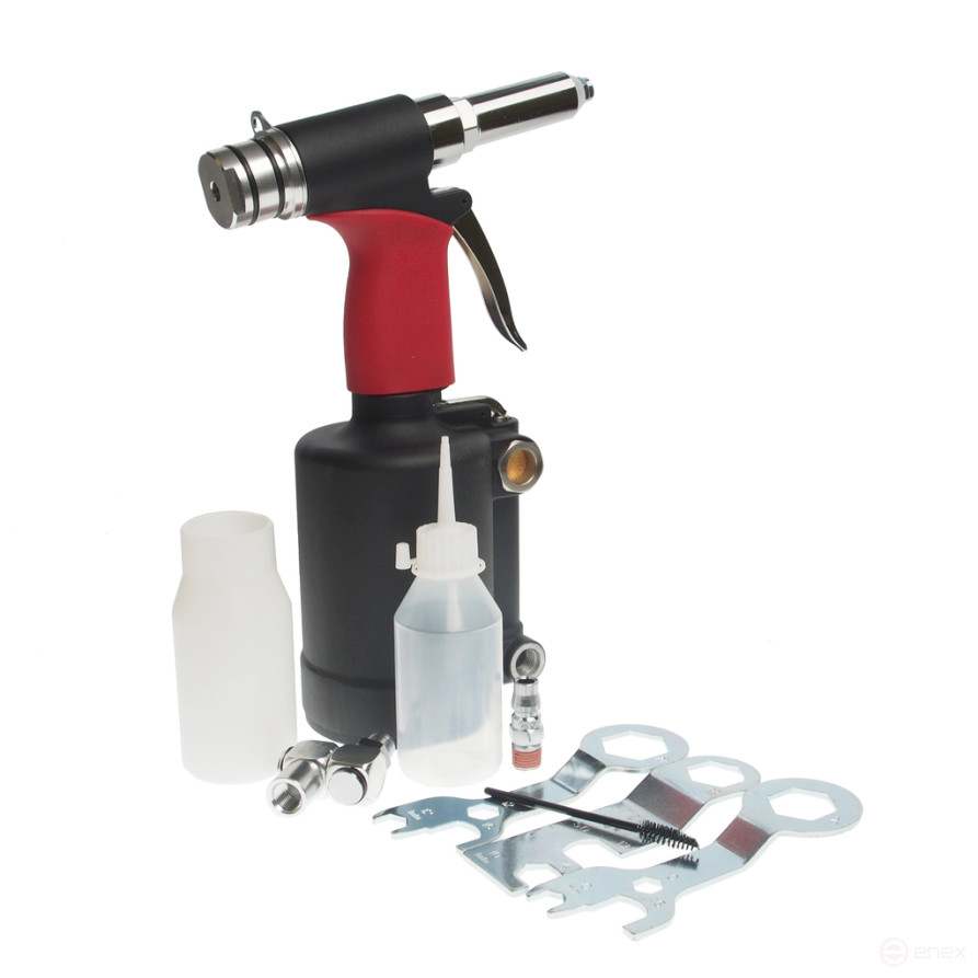 1/4" Pneumatic Reinforced Riveter,Stem 15.8mm 90PSI 3300LBF JTC
