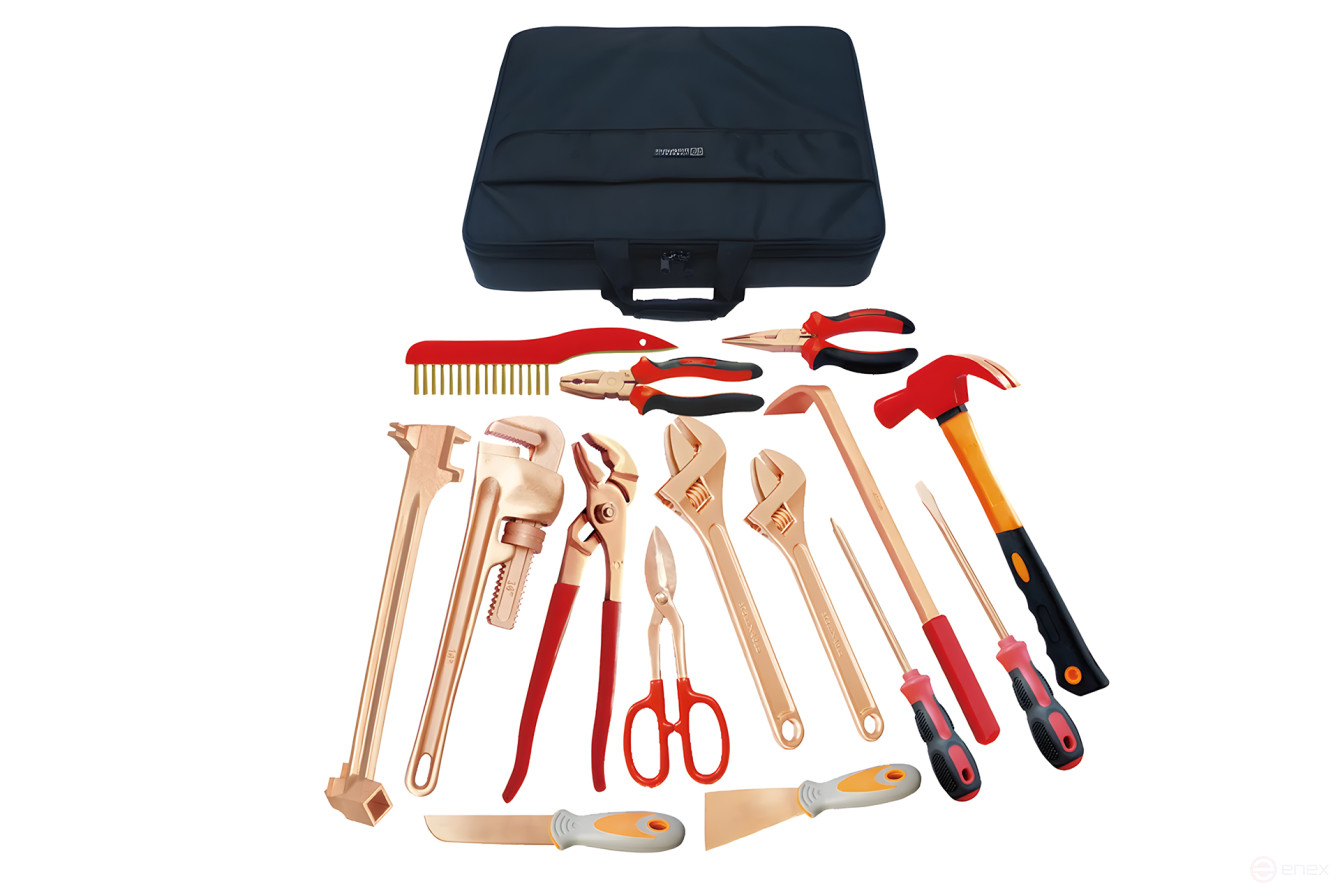 Explosion-proof tool kit (16 pieces) BeCu No.AA07-16, HORTZ