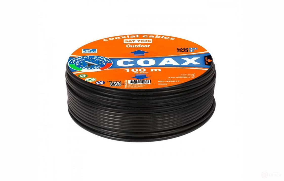 Кабель коаксиальный SAT-703E AVS Electronics outdoor (упк50 м.)