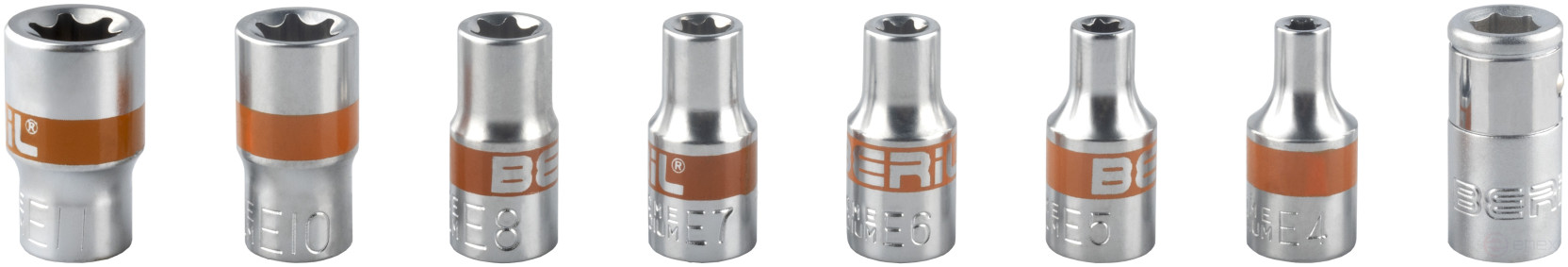 Set of socket heads 52pr. 1/4 DR BERIL