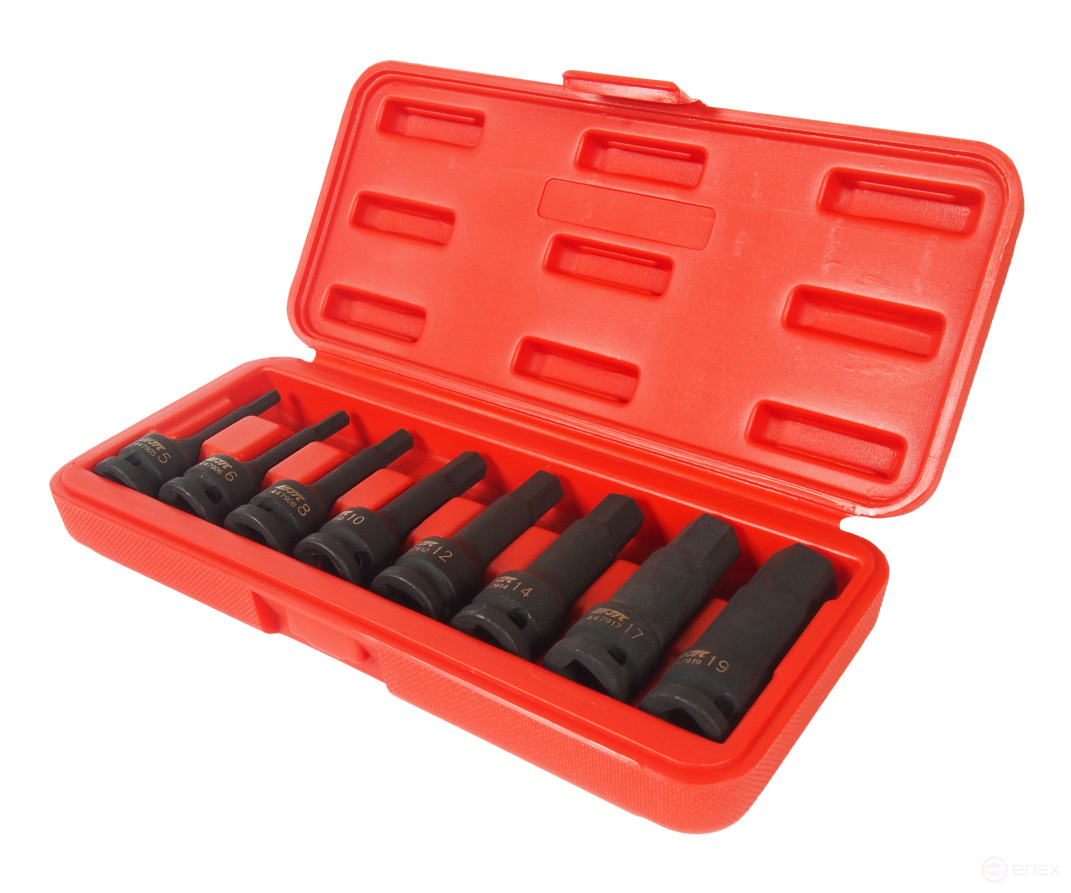 HEX Drum Heads set of medium length 1/2" H5-19mm, length 78mm (in case) 8 pieces JTC /1