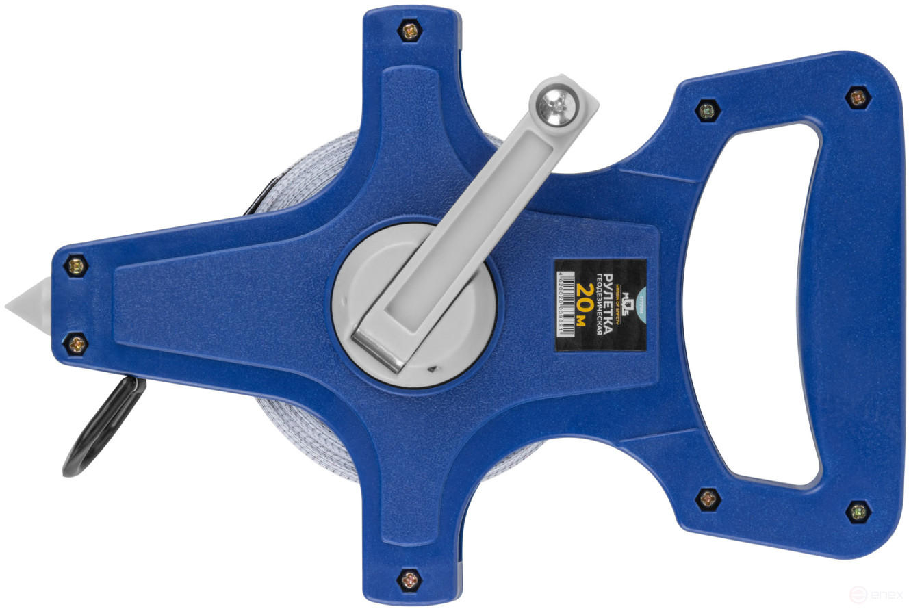 Geodetic tape measure, open case, fiberglass tape 20 m