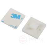 Self-adhesive pad ERA NO-225-303 30x30 mm white for clamps up to 9.0 mm wide 50 pcs