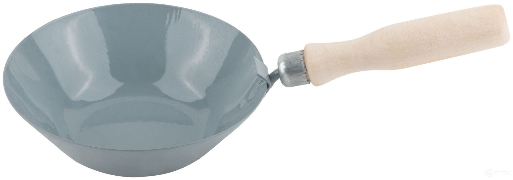 Construction bucket with a platform, wooden handle