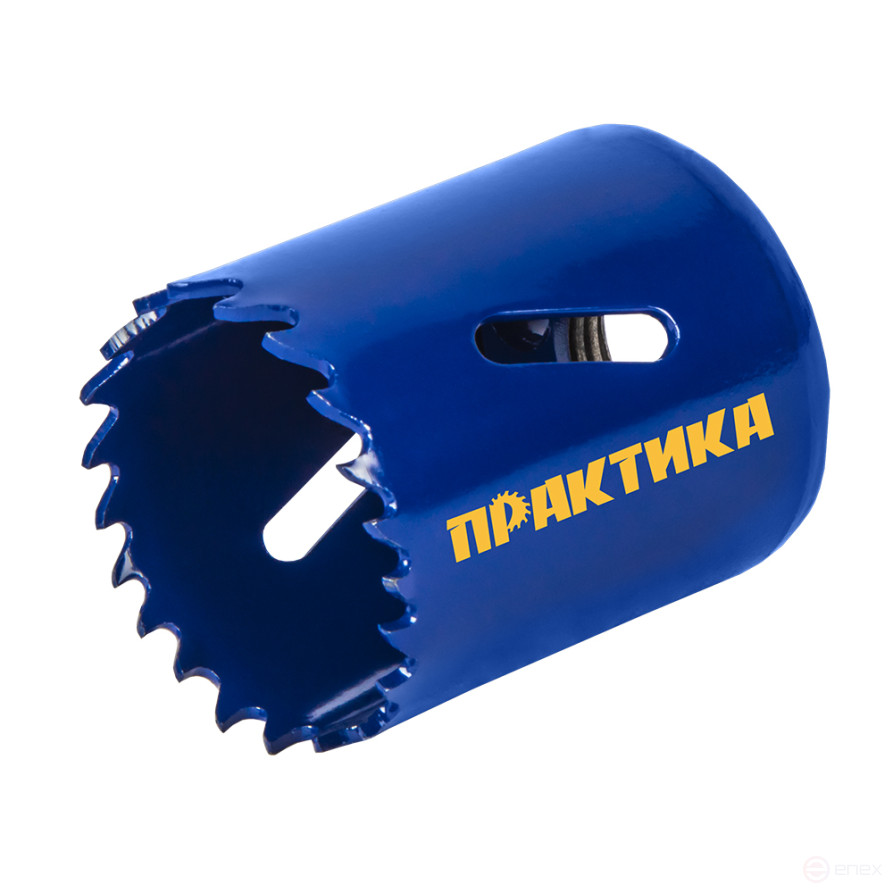 Коронка биметаллическая ПРАКТИКА 38 мм (1шт), клипса (035-974)