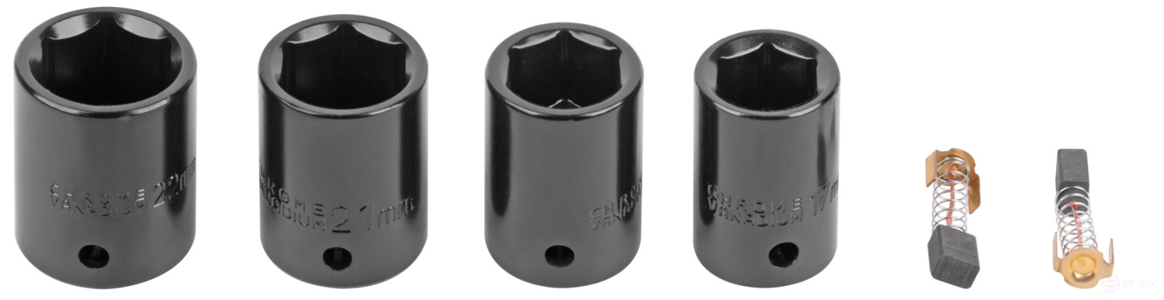 Electric wrench 450 W; 3600 rpm; 5000 rpm; 350 Nm; BS brushes; res. incl.; 2 kg; box